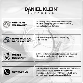 Daniel Klein Gift Set Gun Black Dial Watch