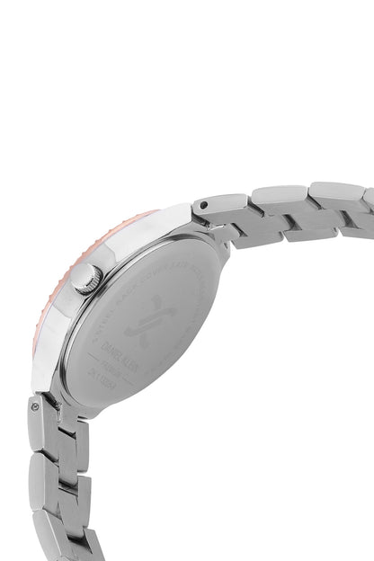 Silver Premium Women Watch with Metallic Strap