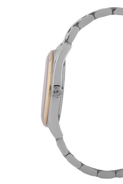 Silver Premium Women Watch with Metallic Strap