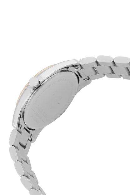 Silver Premium Women Watch with Metallic Strap