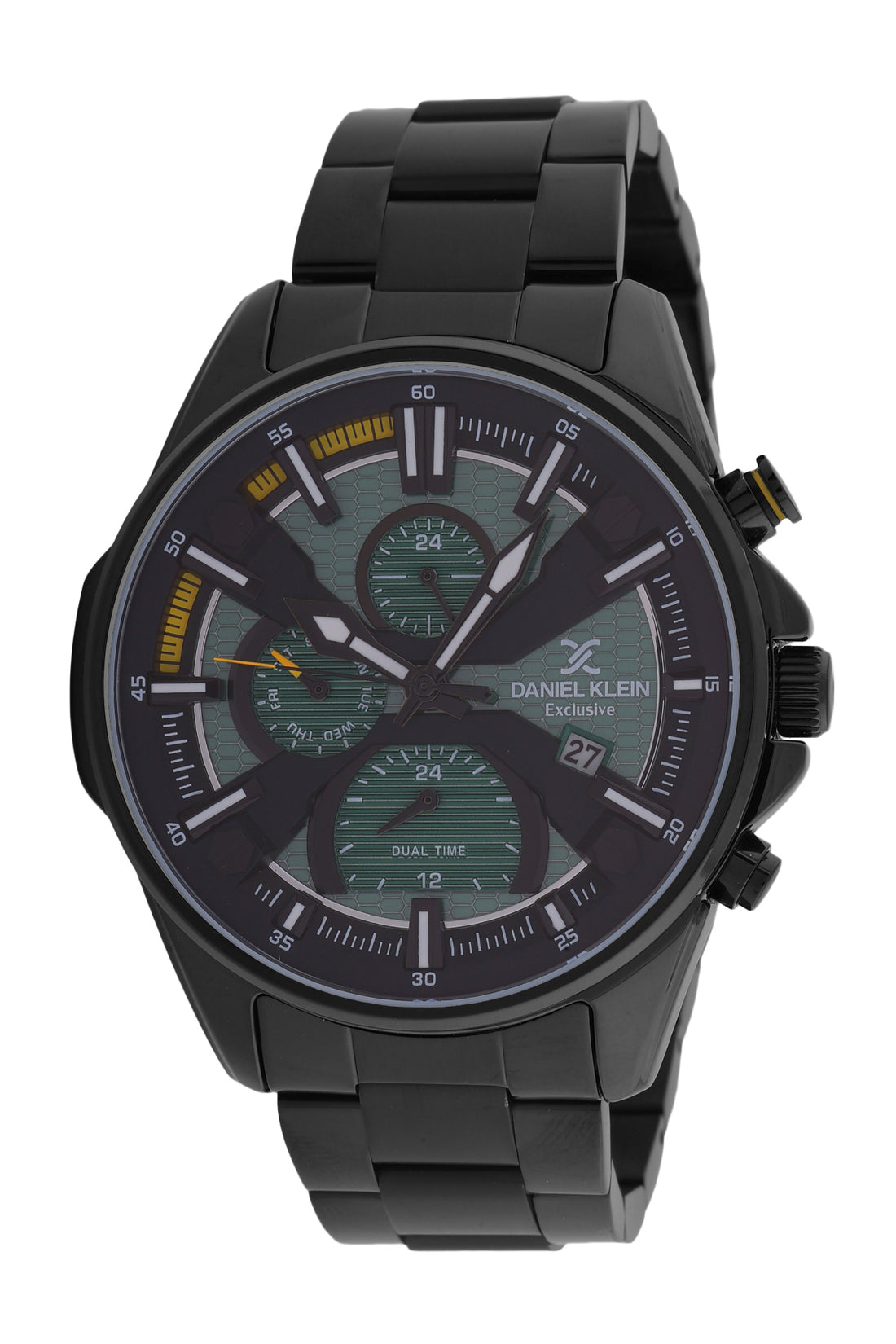 Green Exclusive Men Watch with Metallic Strap