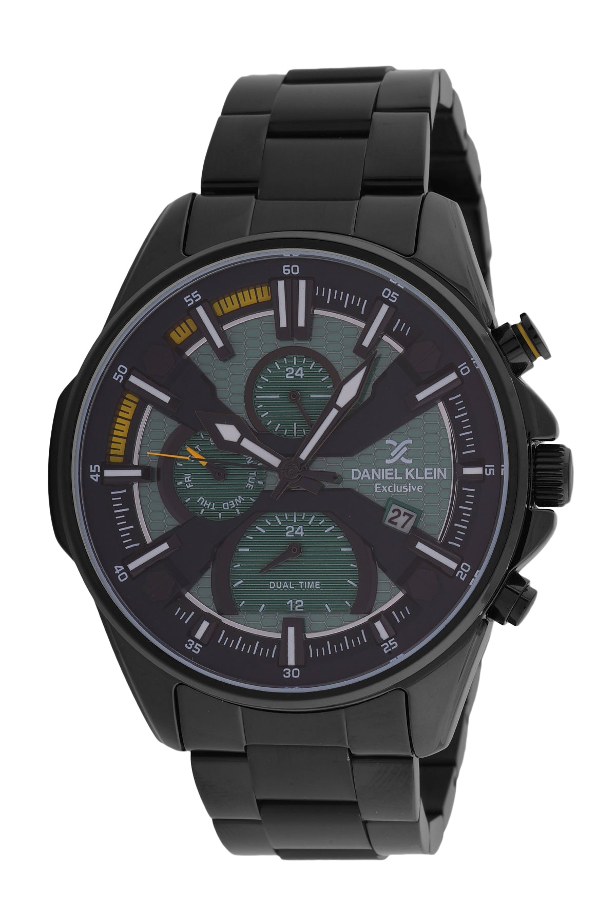 Green Exclusive Men Watch with Metallic Strap