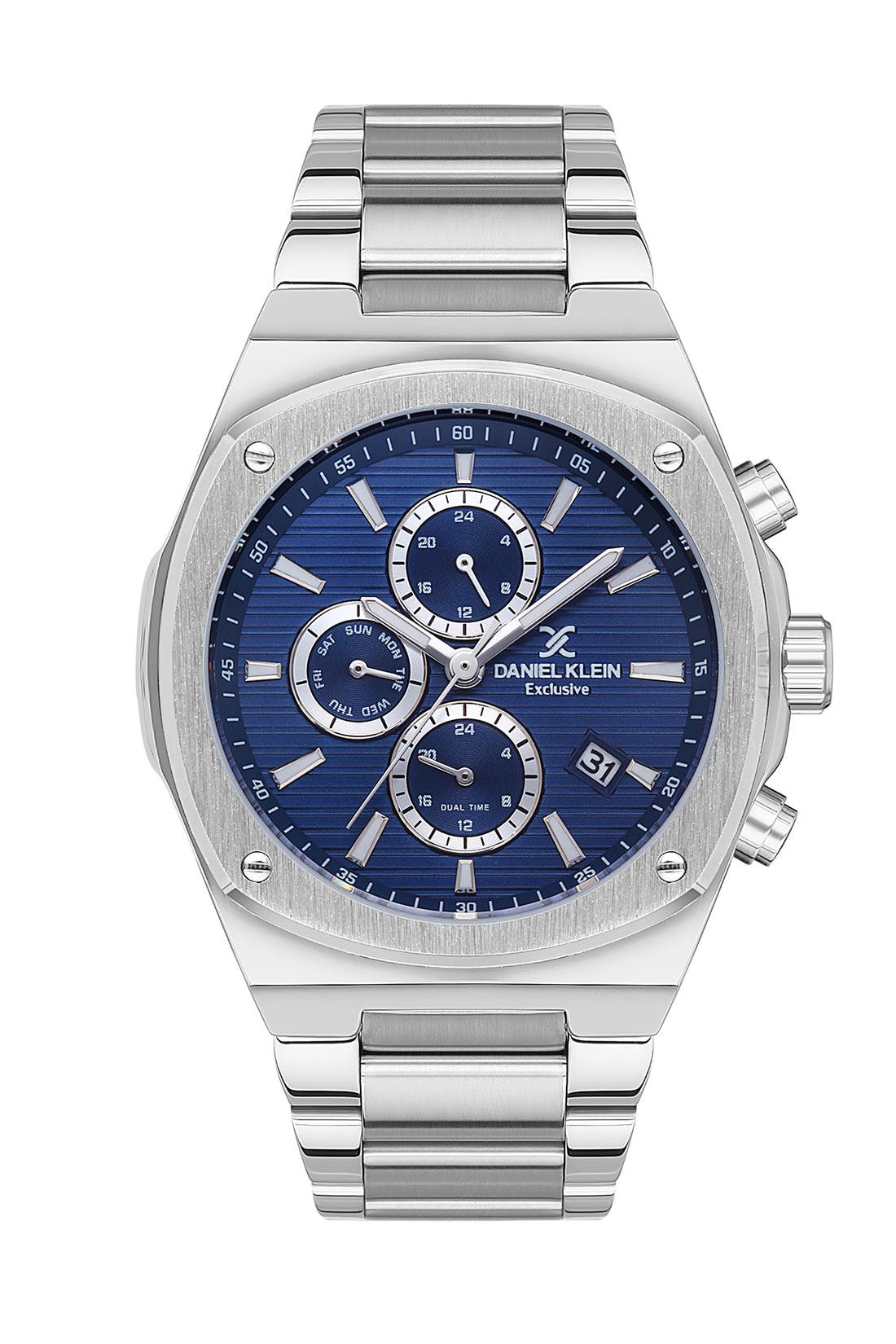 Blue Exclusive Men Watch with Metallic Strap