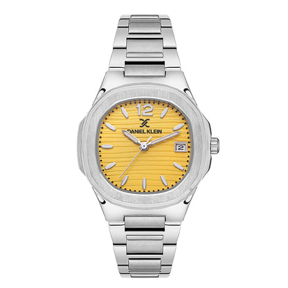 Daniel Klein Yellow Dial Premium Women Analogue Watch