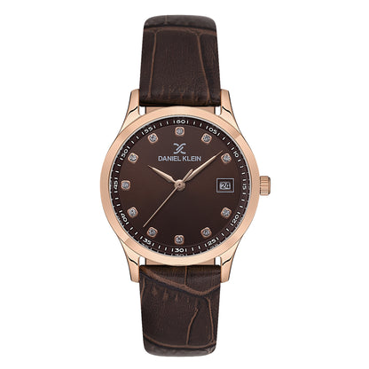 Daniel Klein Brown Dial Premium Women Analogue Watch