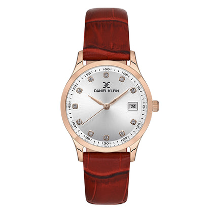 Daniel Klein Silver Dial Premium Women Analogue Watch