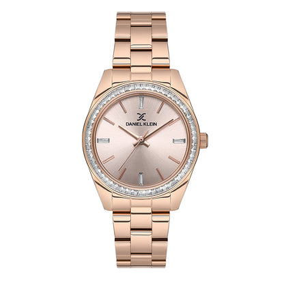Daniel Klein Rose Gold Dial Premium Women Analogue Watch