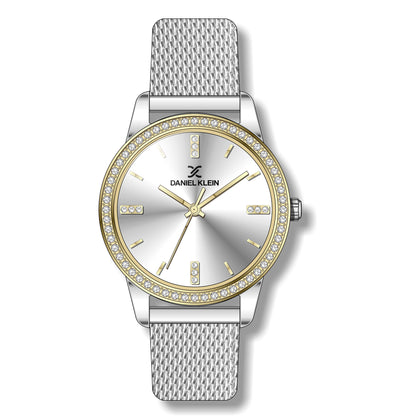 Daniel Klein Silver Dial Premium Women Analogue Watch