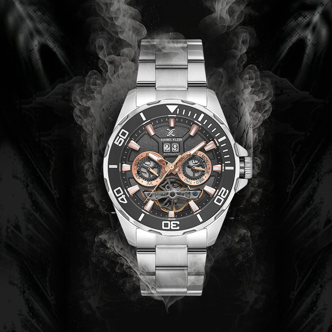 Skeleton Automatic Grey Dial Men&