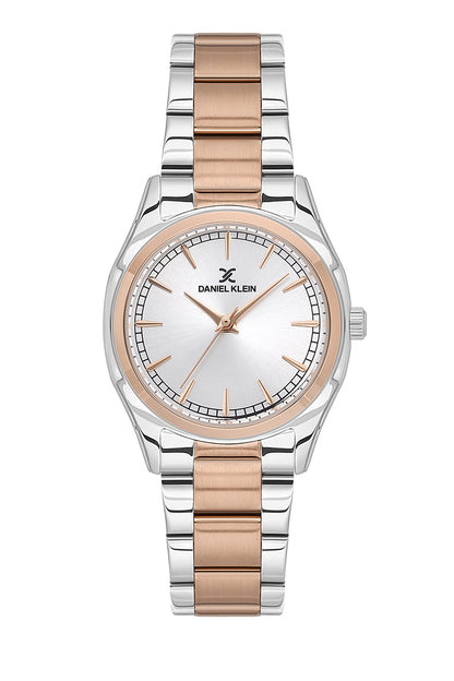 Silver Premium Women Watch with Metallic Strap