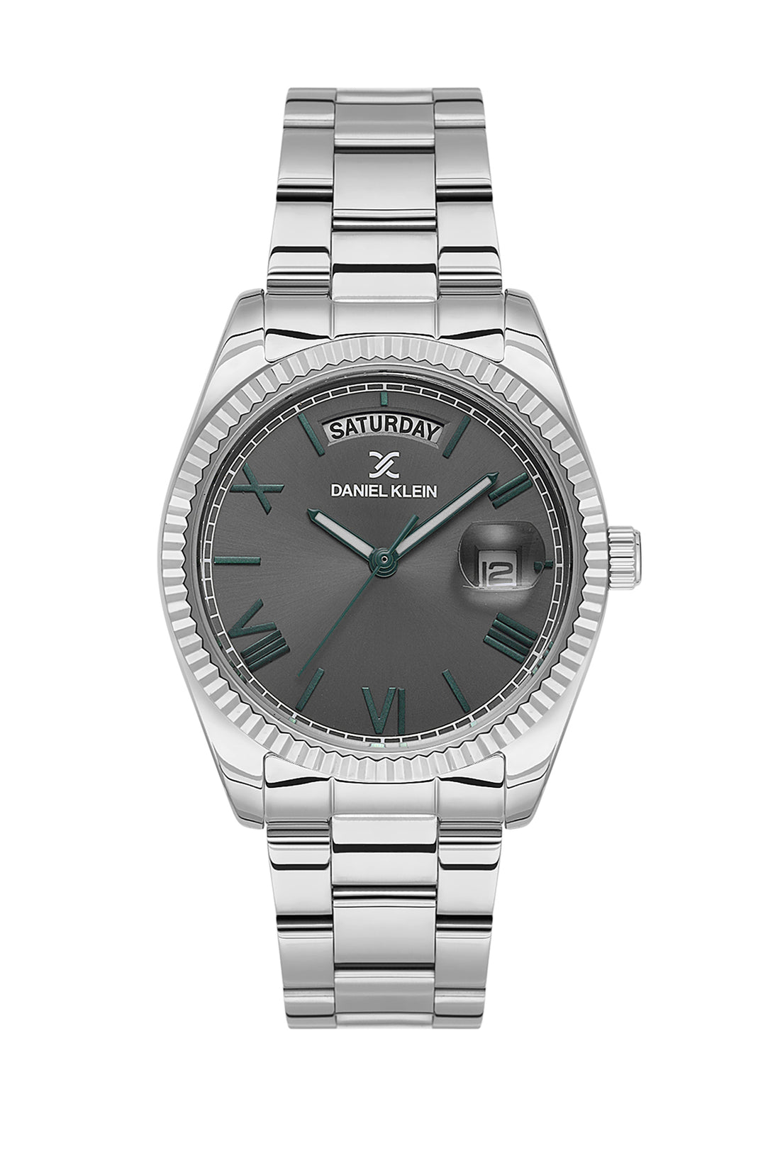 Grey Premium Women Watch with Metallic Strap