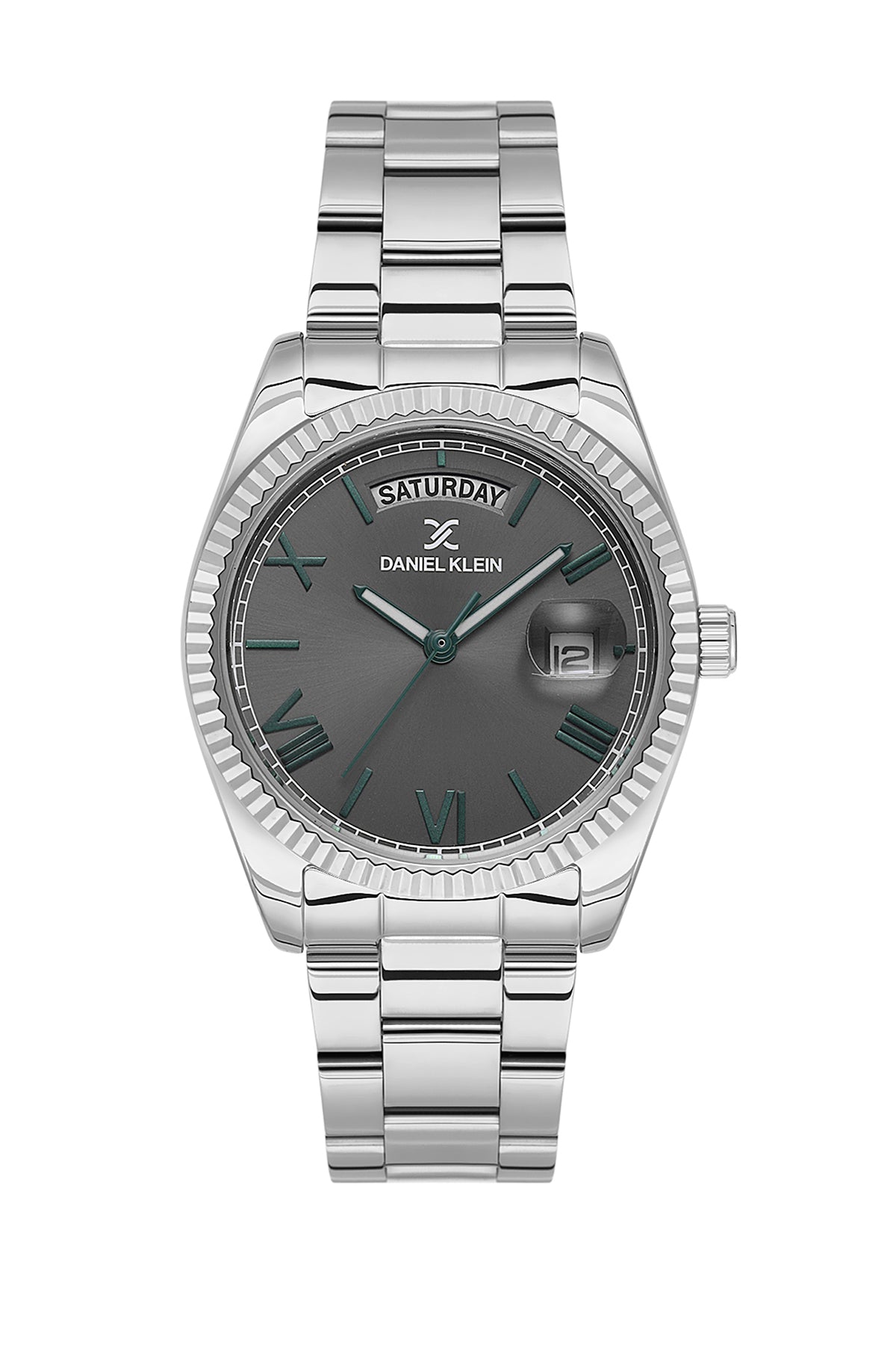 Grey Premium Women Watch with Metallic Strap