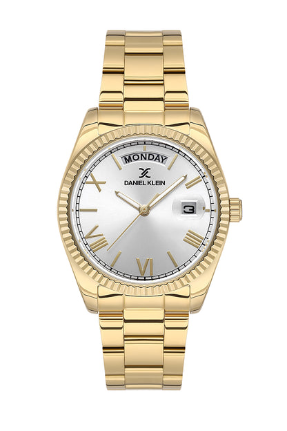 Silver Premium Women Watch with Metallic Strap