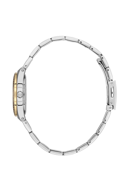 Silver Premium Women Watch with Metallic Strap