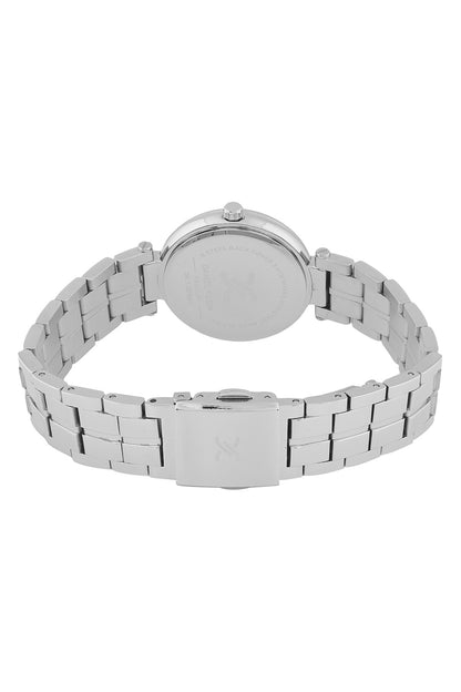 Silver Premium Women Watch with Metallic Strap