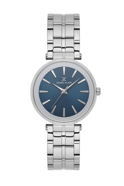 Blue Premium Women Watch with Metallic Strap