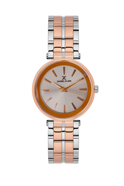Grey Premium Women Watch with Metallic Strap
