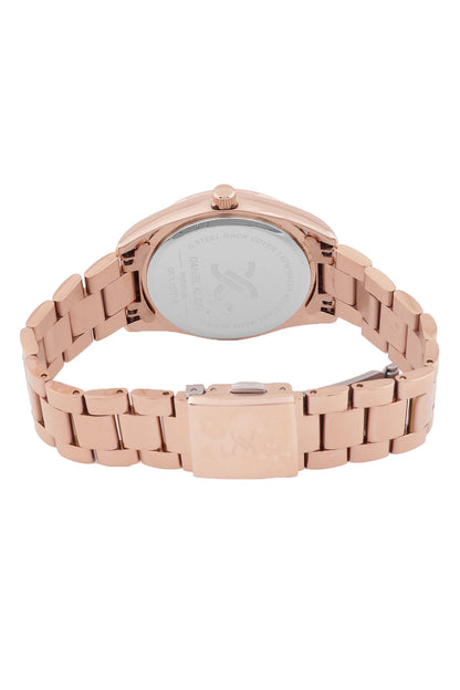 Rose Gold Premium Women Watch with Metallic Strap