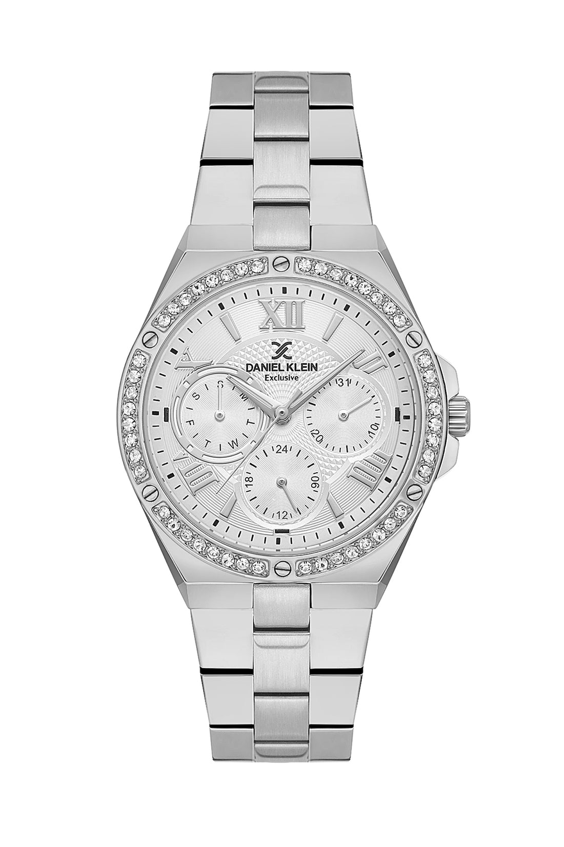 Silver Exclusive Women Watch with Metallic Strap