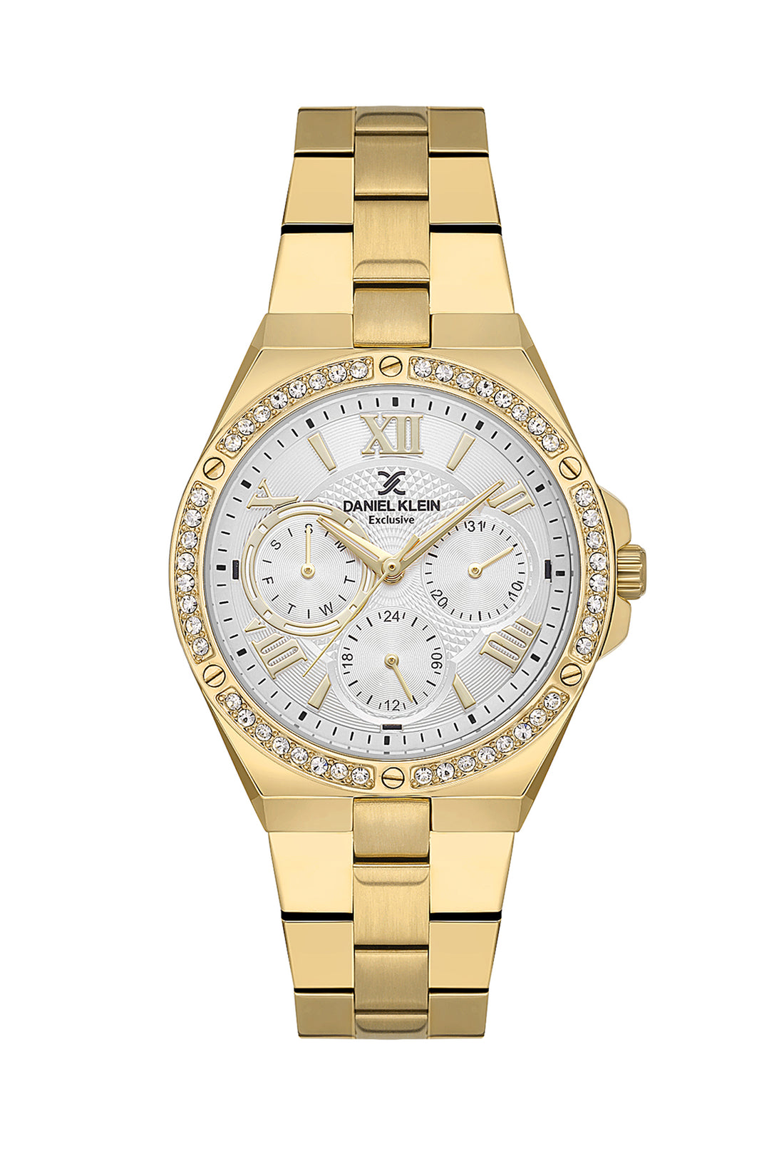 Silver Exclusive Women Watch with Metallic Strap