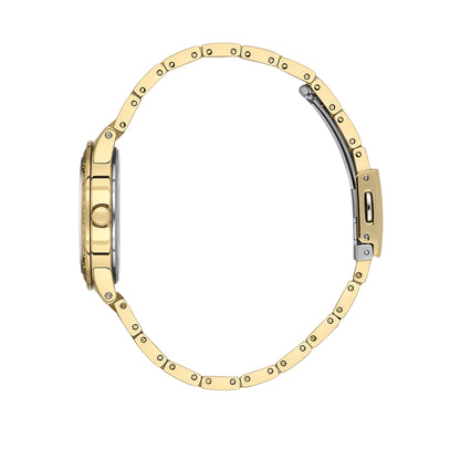 Gold Premium Women Watch with Metallic Strap