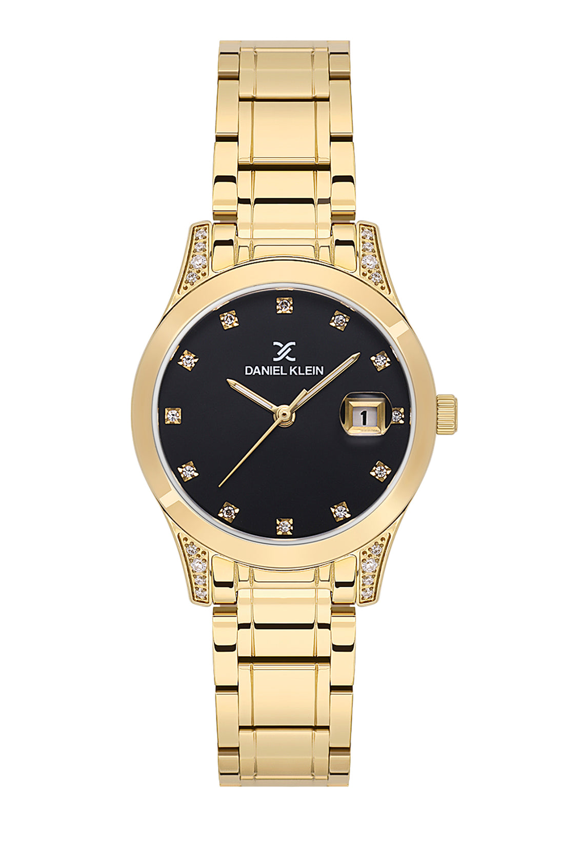 Black Premium Women Watch with Metallic Strap
