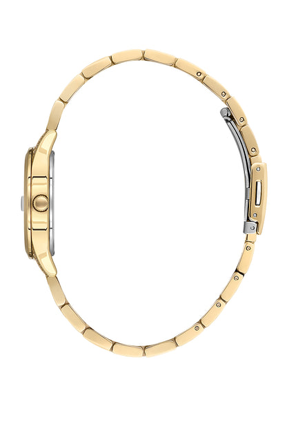 Black Premium Women Watch with Metallic Strap