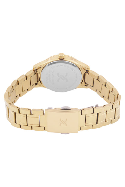 Black Premium Women Watch with Metallic Strap
