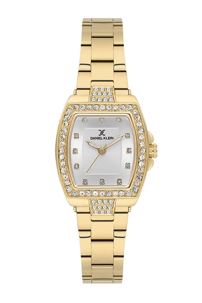 Silver Premium Women Watch with Metallic Strap
