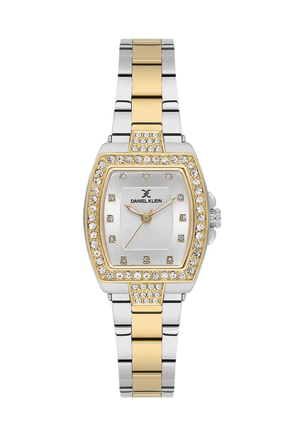 Silver Premium Women Watch with Metallic Strap