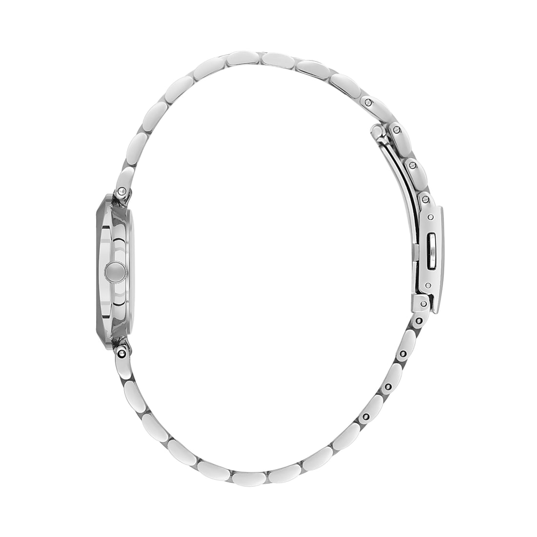 Silver Premium Women Watch with Metallic Strap