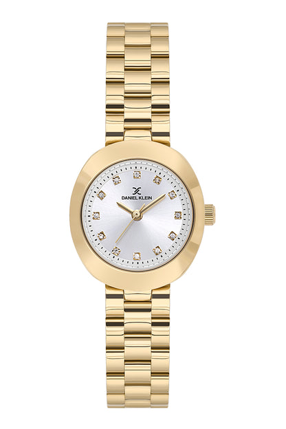 Silver Premium Women Watch with Metallic Strap