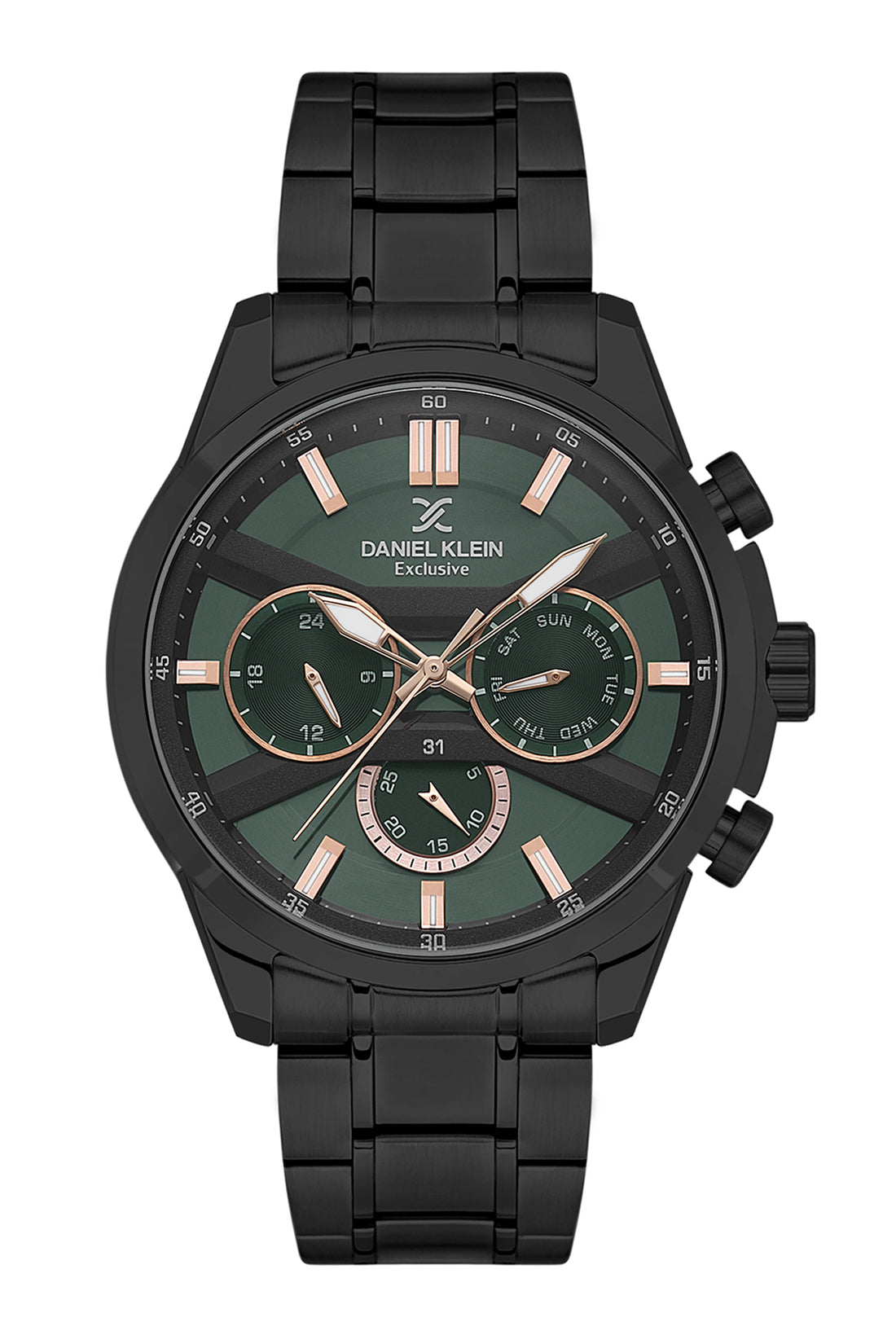 Green Exclusive Men Watch with Metallic Strap