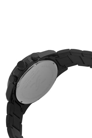 Black Exclusive Men Watch with Metallic Strap