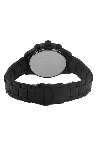 Black Exclusive Men Watch with Metallic Strap