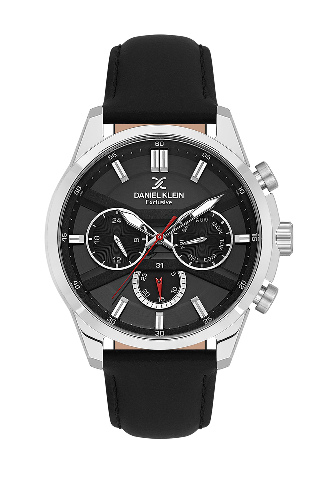 Black Exclusive Men Watch with Leather Strap