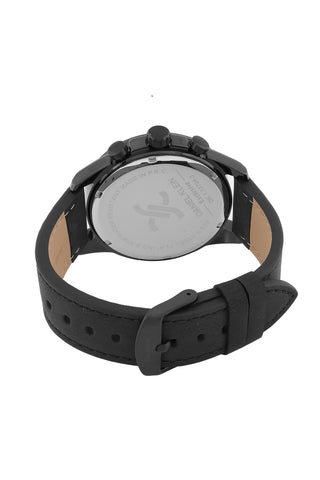 Black Exclusive Men Watch with Leather Strap