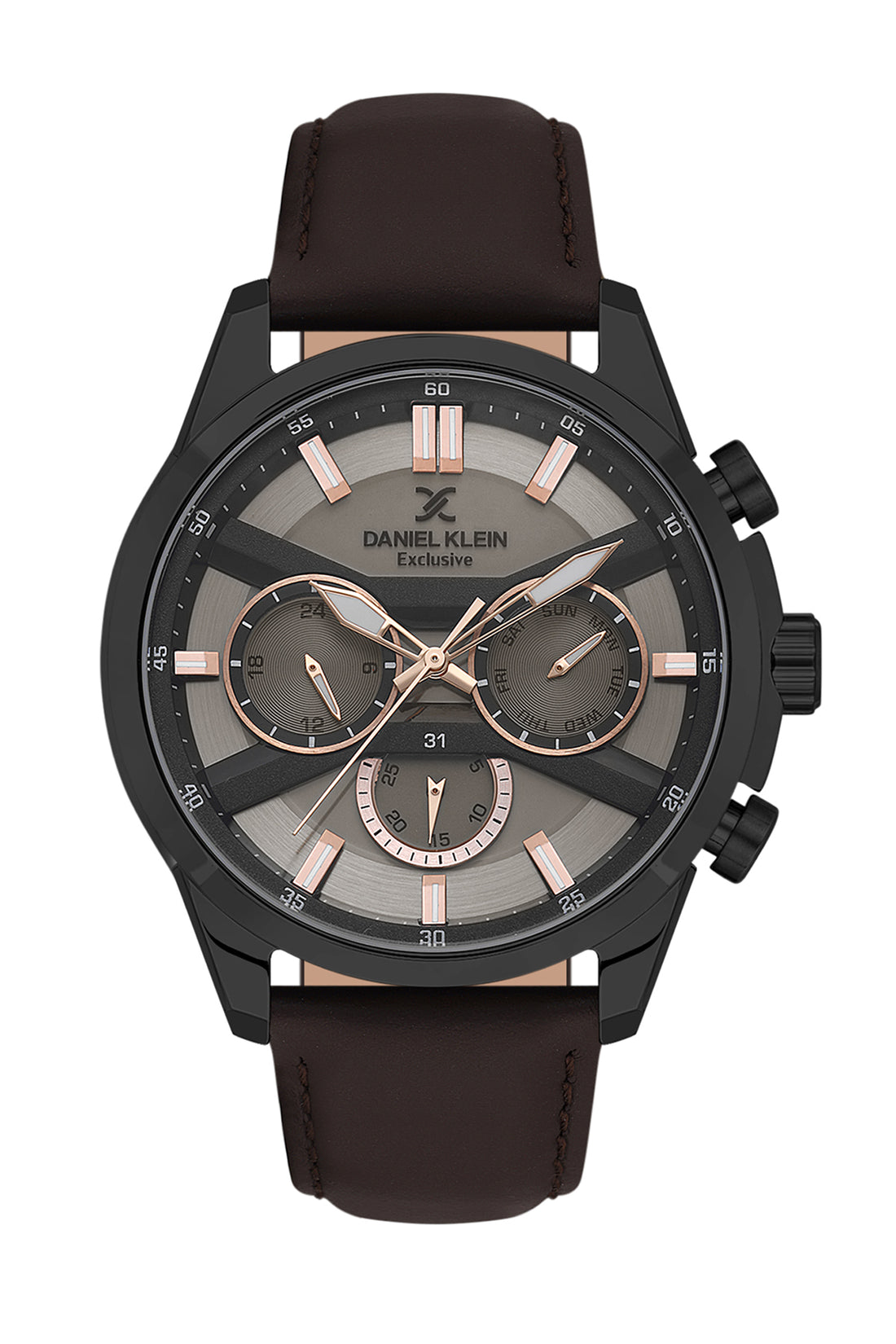 Grey Exclusive Men Watch with Leather Strap