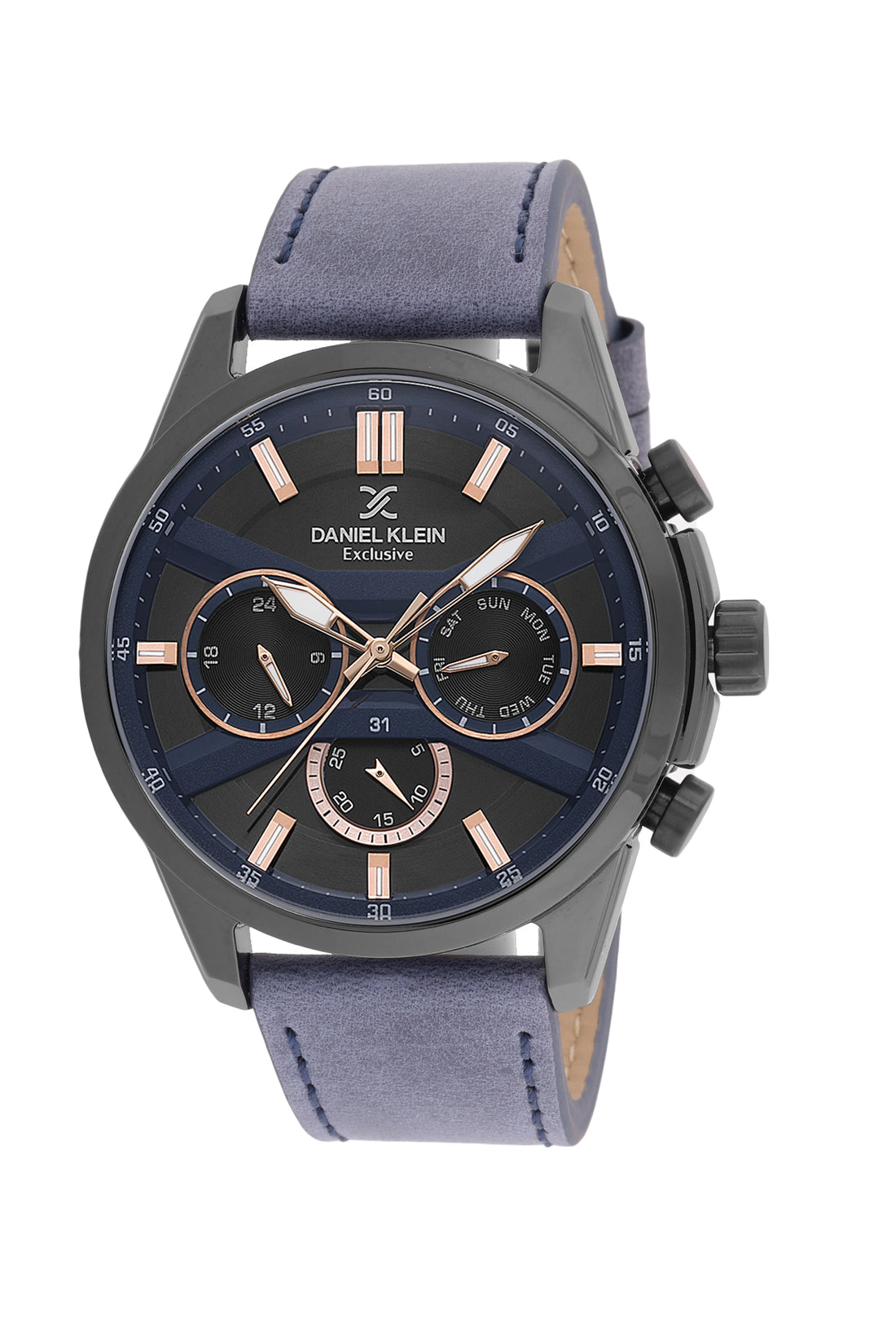 Black Exclusive Men Watch with Leather Strap