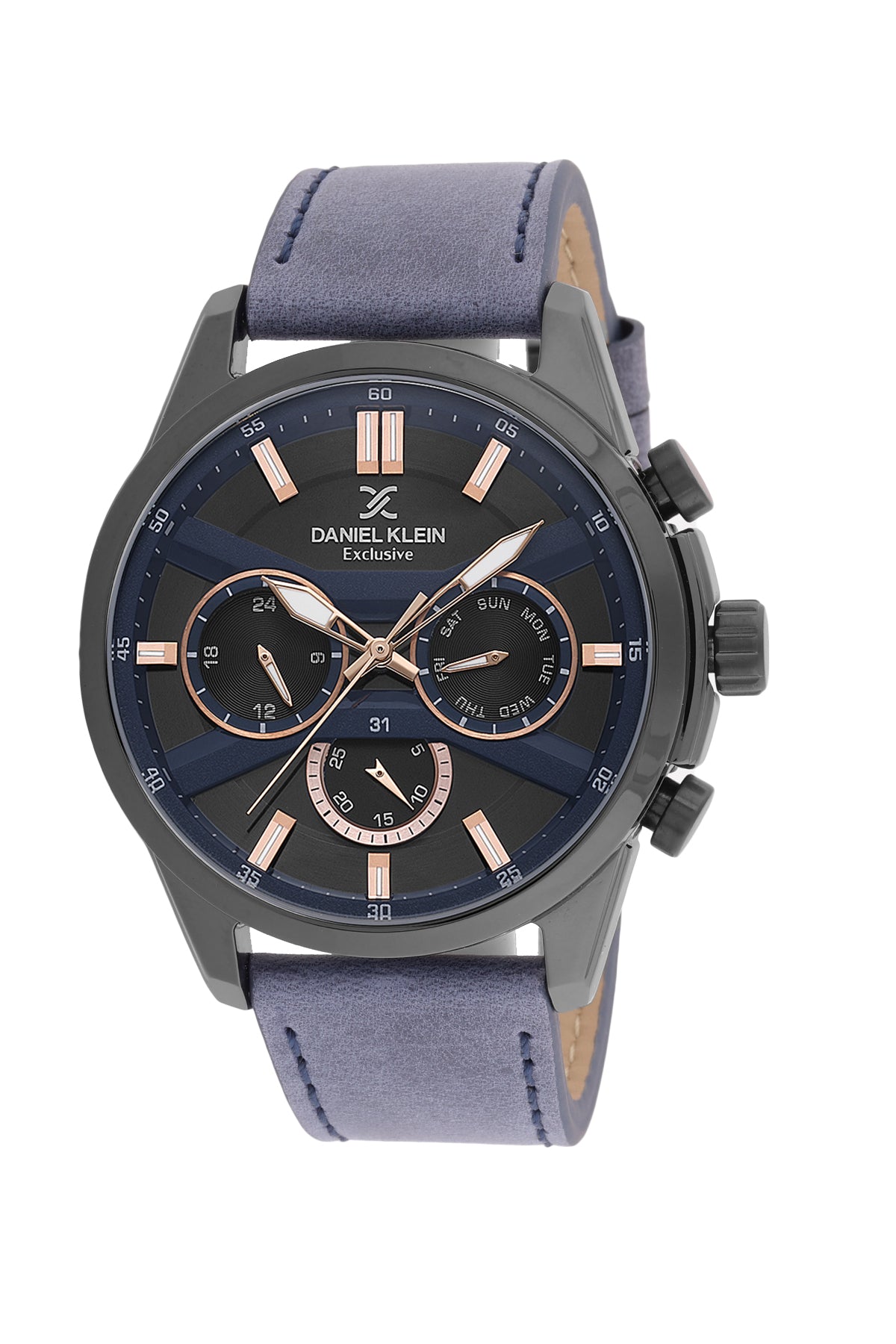 Black Exclusive Men Watch with Leather Strap
