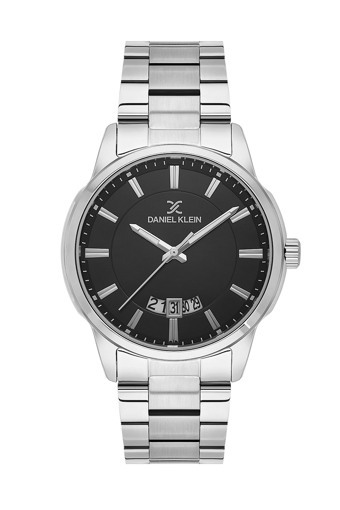 Black Premium Men Watch with Metallic Strap