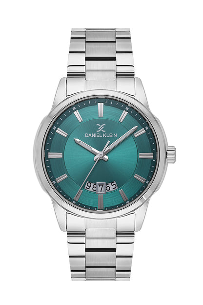 Green Premium Men Watch with Metallic Strap