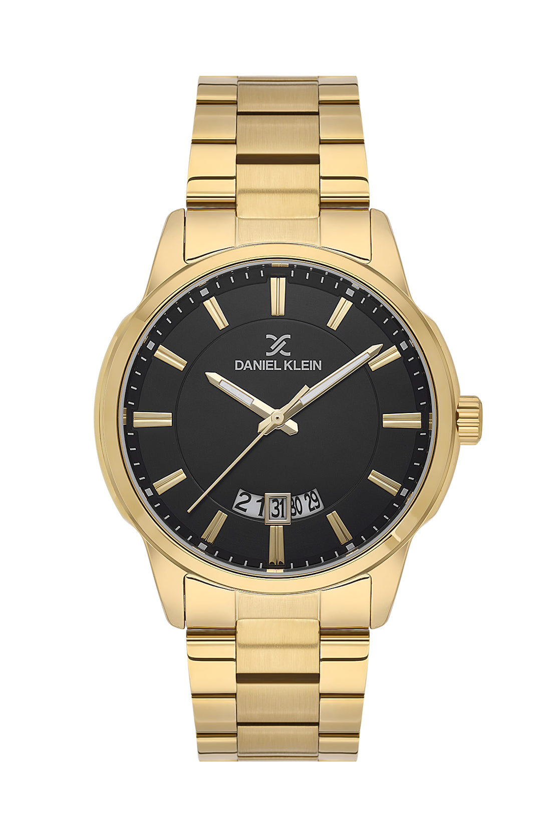 Black Premium Men Watch with Metallic Strap
