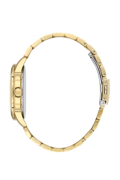 Black Premium Men Watch with Metallic Strap
