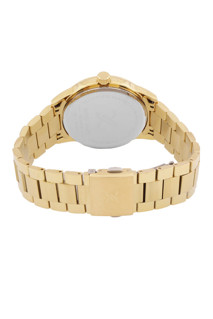 Black Premium Men Watch with Metallic Strap