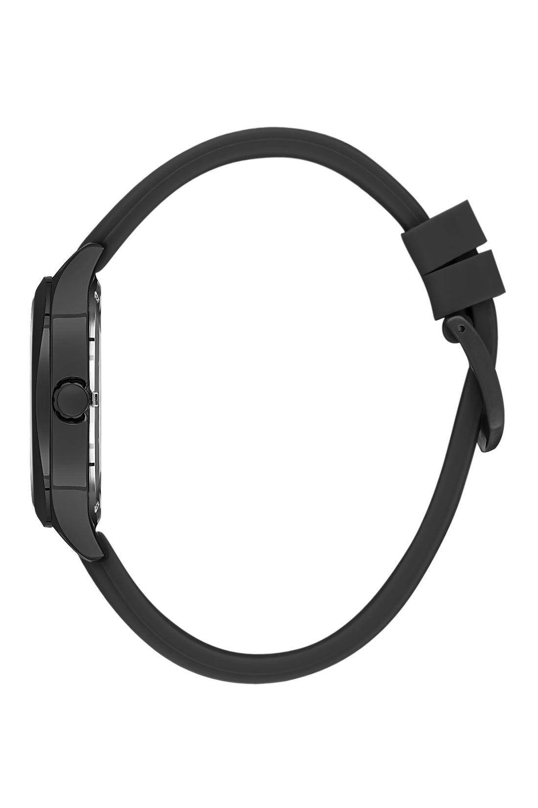 Black Premium Men Watch with Silicone Strap