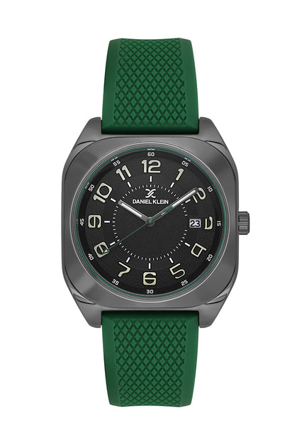 Black Premium Men Watch with Silicone Strap