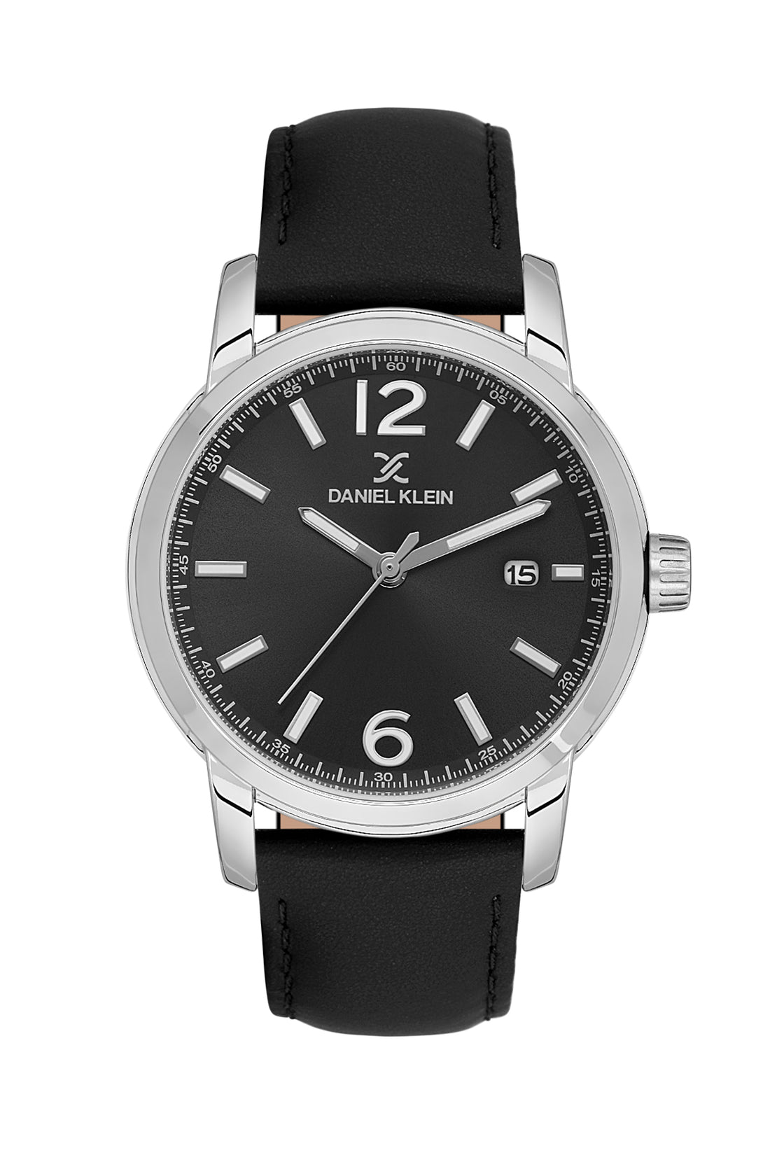 Black Premium Men Watch with Leather Strap