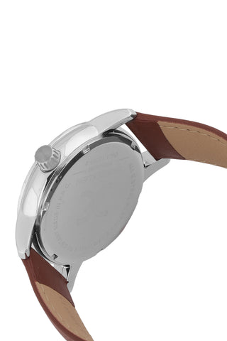 Grey Premium Men Watch with Leather Strap