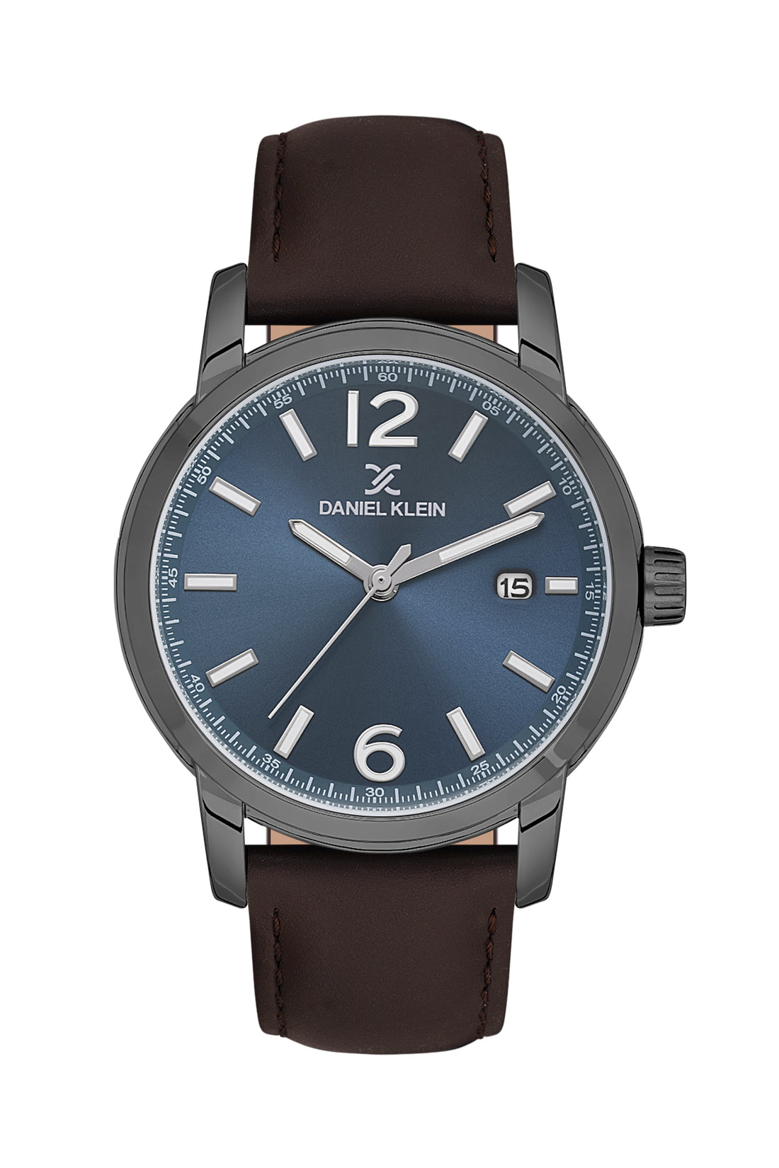 Blue Premium Men Watch with Leather Strap